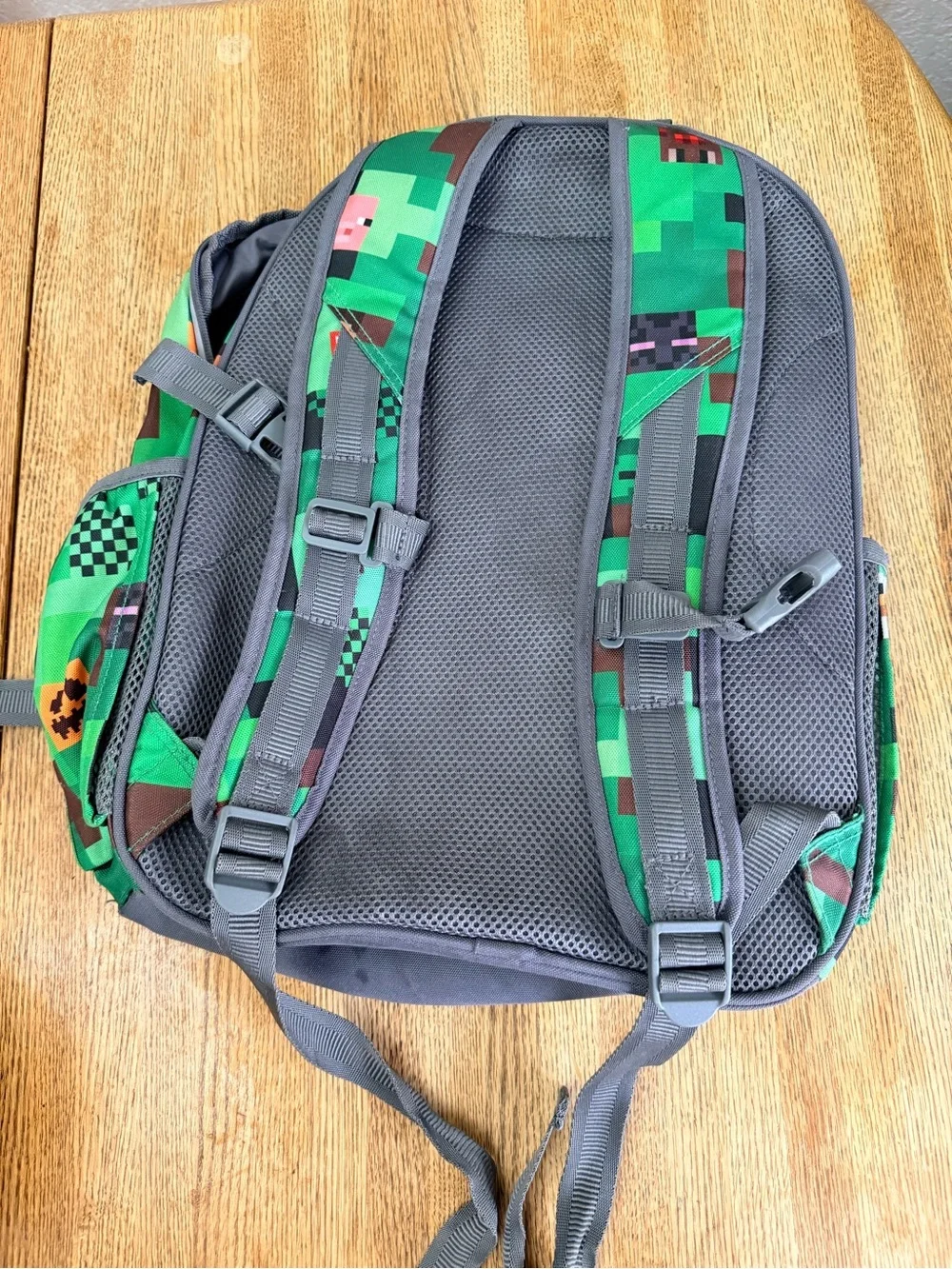 Pottery Barn kids Mackenzie Large Minecraft camo green pixel backpack no monogrm